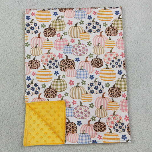 Baby Girls Blankets Flowers Pumpkins Fall Blankets BL0252