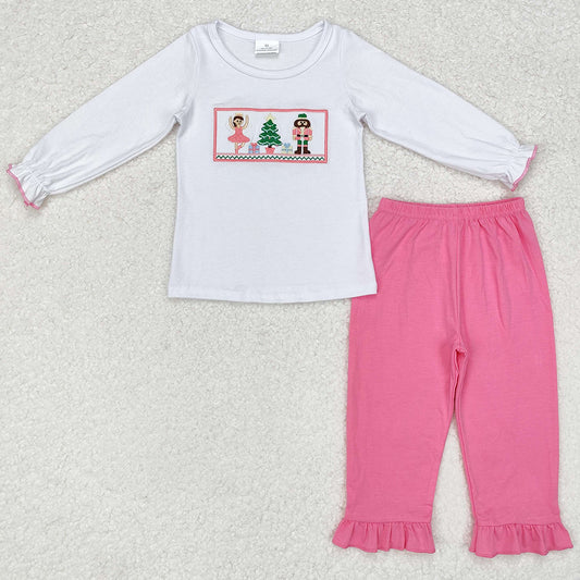 Baby Girls Clothes Soldier Christmas Tee Ruffle Pants Clothes Sets GLP1236