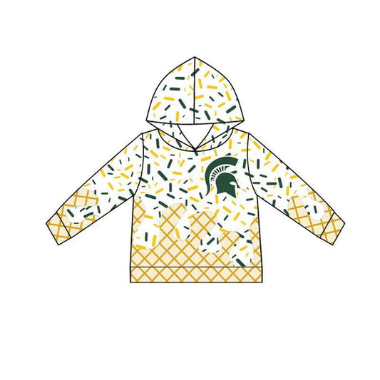 Preorder(moq 5) M green ice cream sprinkle toddler kids team hoodie 8.18