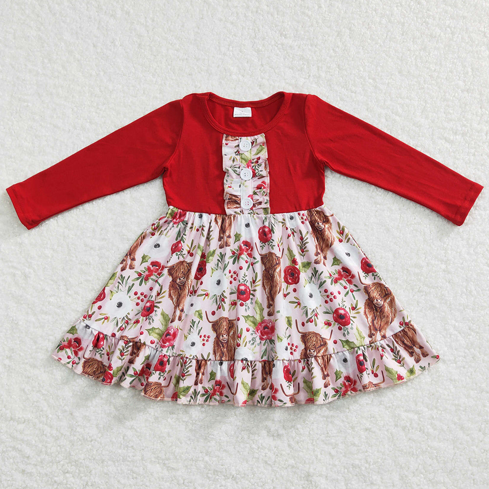 Cow Print Boutique Baby Girls Dresses GLD0322