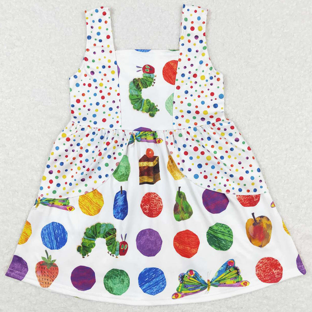 Baby Girls Clothes Worm Sleeveless Ruffle Knee Length Dresses GSD0545