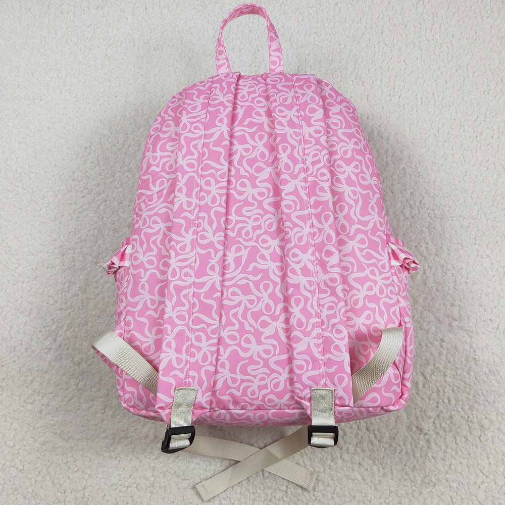 Baby Girls Backpacks Pink Bows Plaid Ruffle School Bags BA0308 8.5
