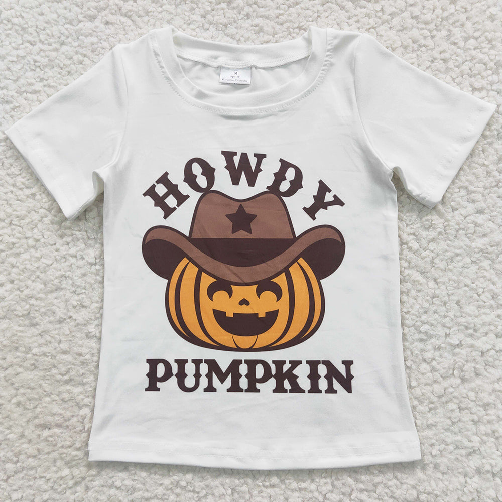 Boutique Kids Clothes Top Howdy Pumpkin T-shirt BT0249