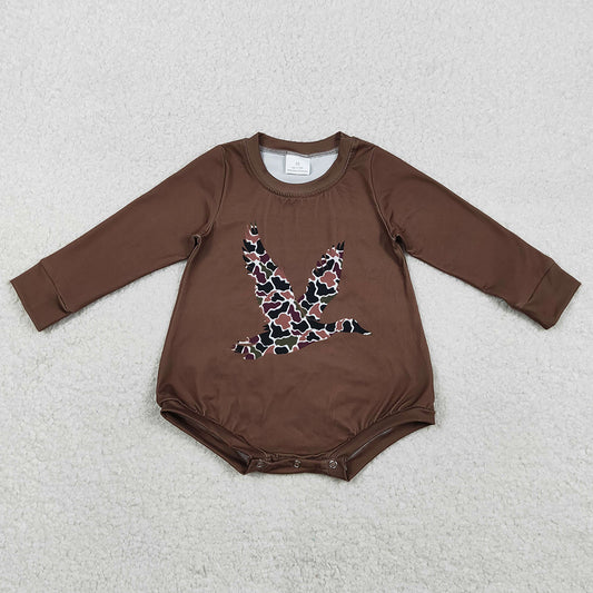 Baby Girls Rompers Long Sleeve Southern Brown Camo Ducks Rompers LR2777 11.22