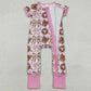 Baby Girls Rompers Flowers Highland Cows Western Zip Rompers SR3763 1.2