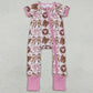 Baby Girls Rompers Flowers Highland Cows Western Zip Rompers SR3763 1.2