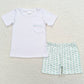 Baby Boys Clothes White Pocket Shirt Top Crabs Shorts Kids Sibling Clothes Sets BSSO0797