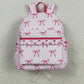 Baby Kids Girls Backpacks Pink Bows Backpack Zip Back Bags BA0233 8.5