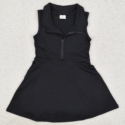 Sibling 8 Colors Baby Girls Dress Athletic Zip Active Wear Dresses