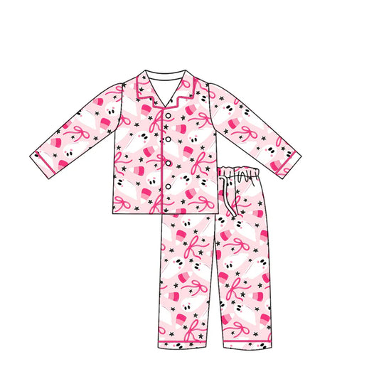 Preorder (moq 5)Baby Girls Halloween Ghost Candy Buttons Top Pants Pajamas 5.12