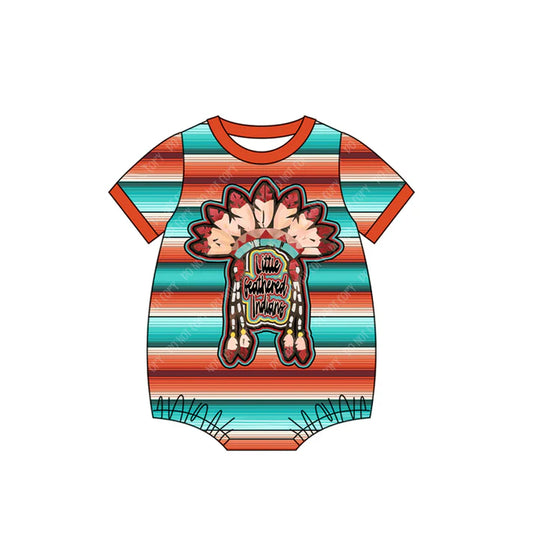 Preorder (moq 5)Baby Infant Western Indians Short Sleeve Rompers 5.29