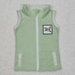 Baby Kids Clothes Green Duck Zip Pocket Vest Tops BT1071