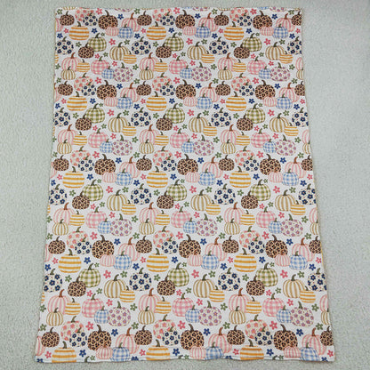 Baby Girls Blankets Flowers Pumpkins Fall Blankets BL0252