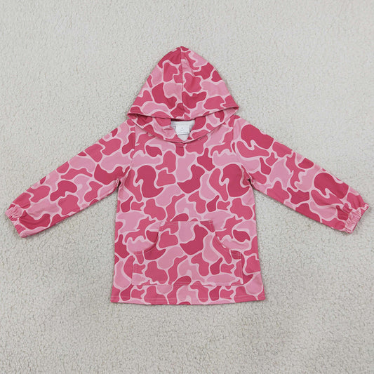 Baby Girls Clothes Long Sleeve Pink Camo Hoodies Tops GT0866