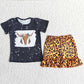Toddler Baby Girls Clothes Cow Print Boutique Girls Clothes Summer Set C14-37 4.28