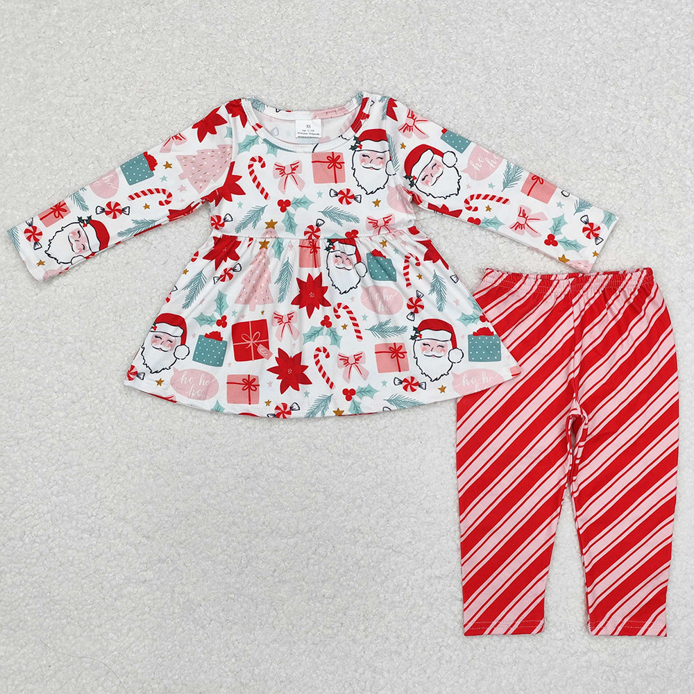 Baby Girls Clothes Christmas Santa Gifts Tunic Top Legging Pants Sets GLP1823