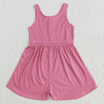 Sibling Baby Girls Jumpsuits Colorful Sleeveless Yoga Jumpsuits 5.28