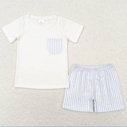 Baby Boys Clothes White Stripes Sibling Girls Clothes Sets BSSO0764