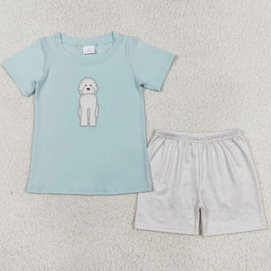 Baby Boys Clothes Dog Short Sleeve Shirts Summer Shorts Sets BSSO0593