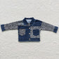 Hot Sale Baby Girls Denim Coats Leopard Jeans Long Sleeve Jackets Cardigans GT0203