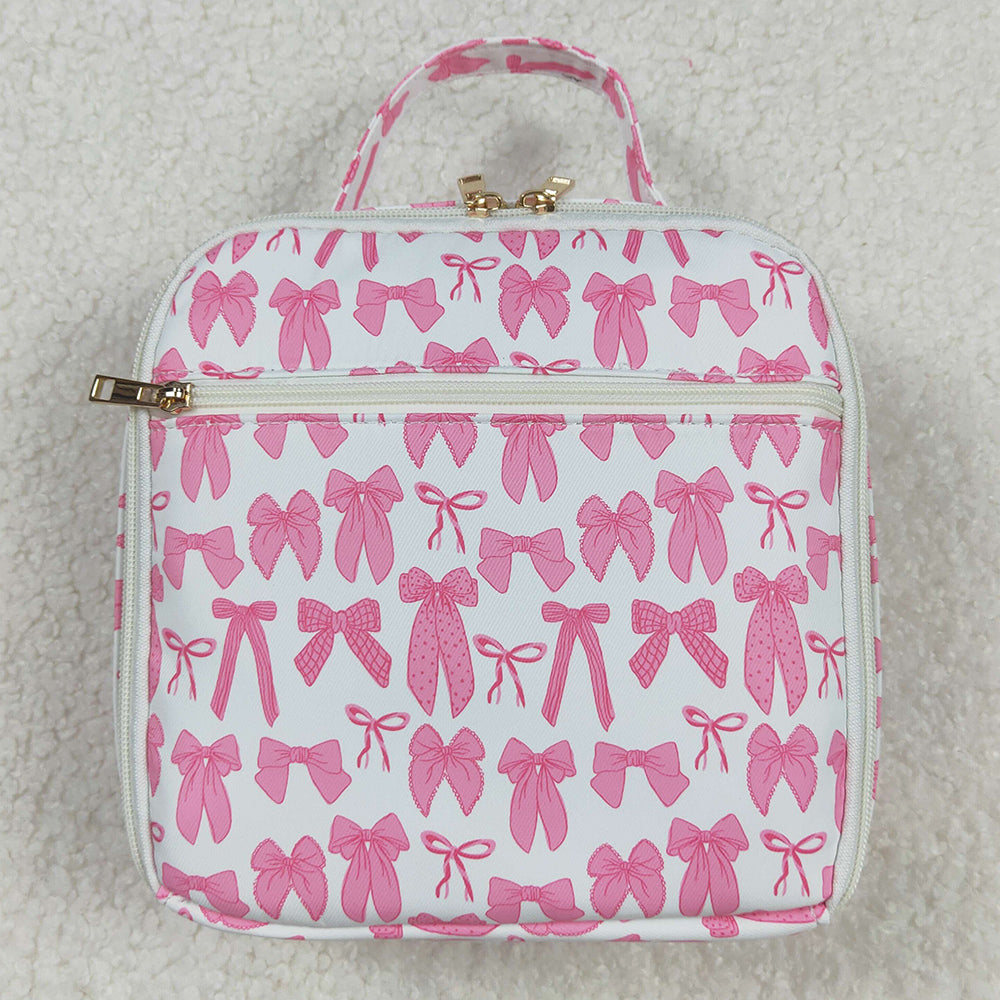 Baby Girls Lunch Boxes Pink Bows Lunch Dinner Picnic Box Bags BA0284 9.2