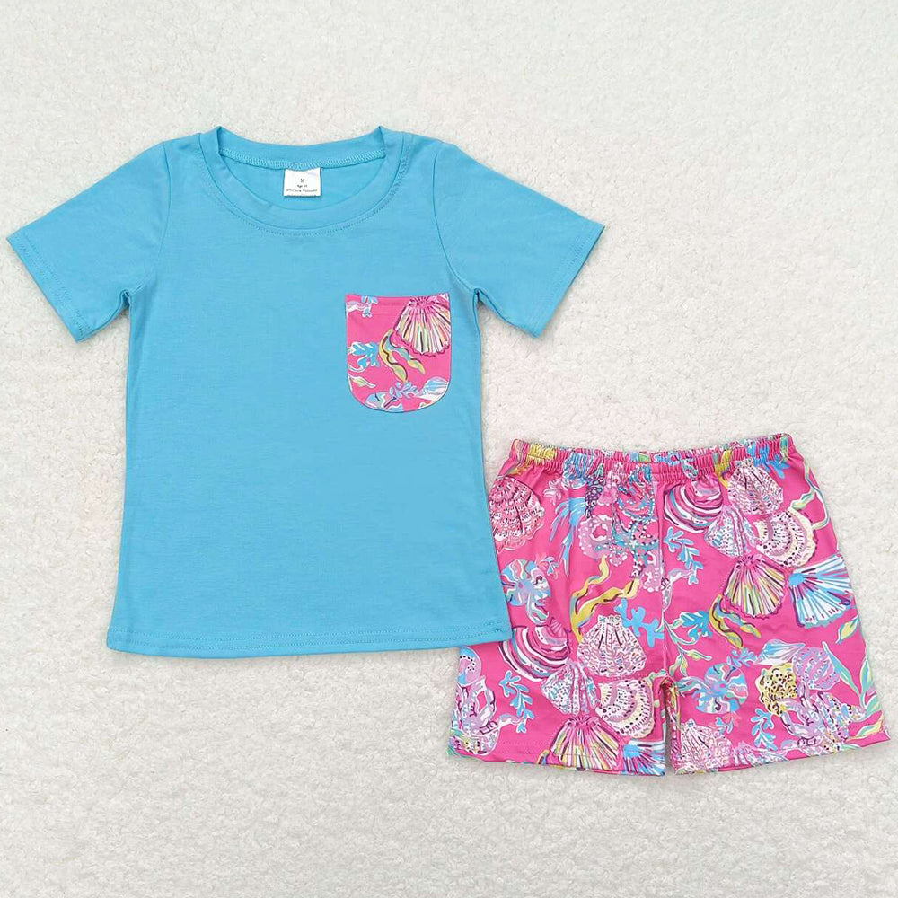 Baby Boys Clothes Short Sleeve Tops Shorts Kids Sibling Clothes Girls Sets GSSO1086 BSSO0841