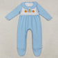 Baby Infant Boys Rompers Embroidery Pumpkins Turkey Thanksgiving Fall Footed Rompers LR2561 10.2
