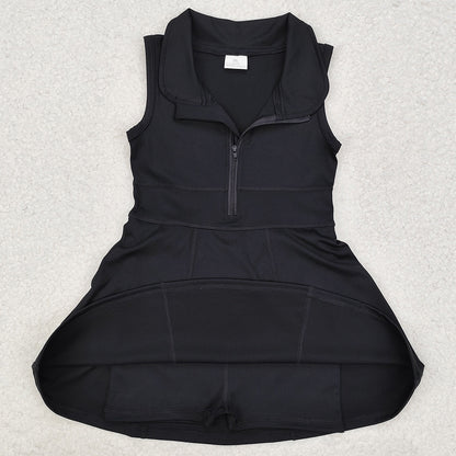 Sibling 8 Colors Baby Girls Dress Athletic Zip Active Wear Dresses