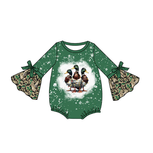 Baby Infant Girls Rompers Christmas Ducks Camo Rompers Preorder MOQ 5