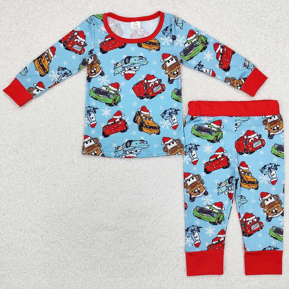 Baby Boys Pajamas Christmas Car Bamboo Pajamas Sets BLP0776