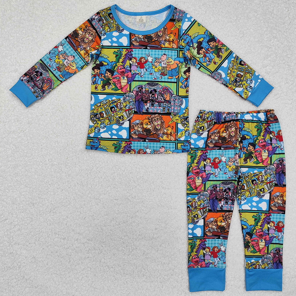 Baby Boys Pajamas Cartoon Bamboo Pajamas Sleepwear Sets BLP1009