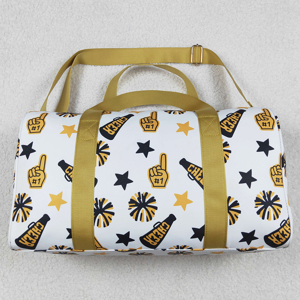 Adult Children Kids Bags Black Gold Cheer Zipper Gym Bags BA0370 10.20