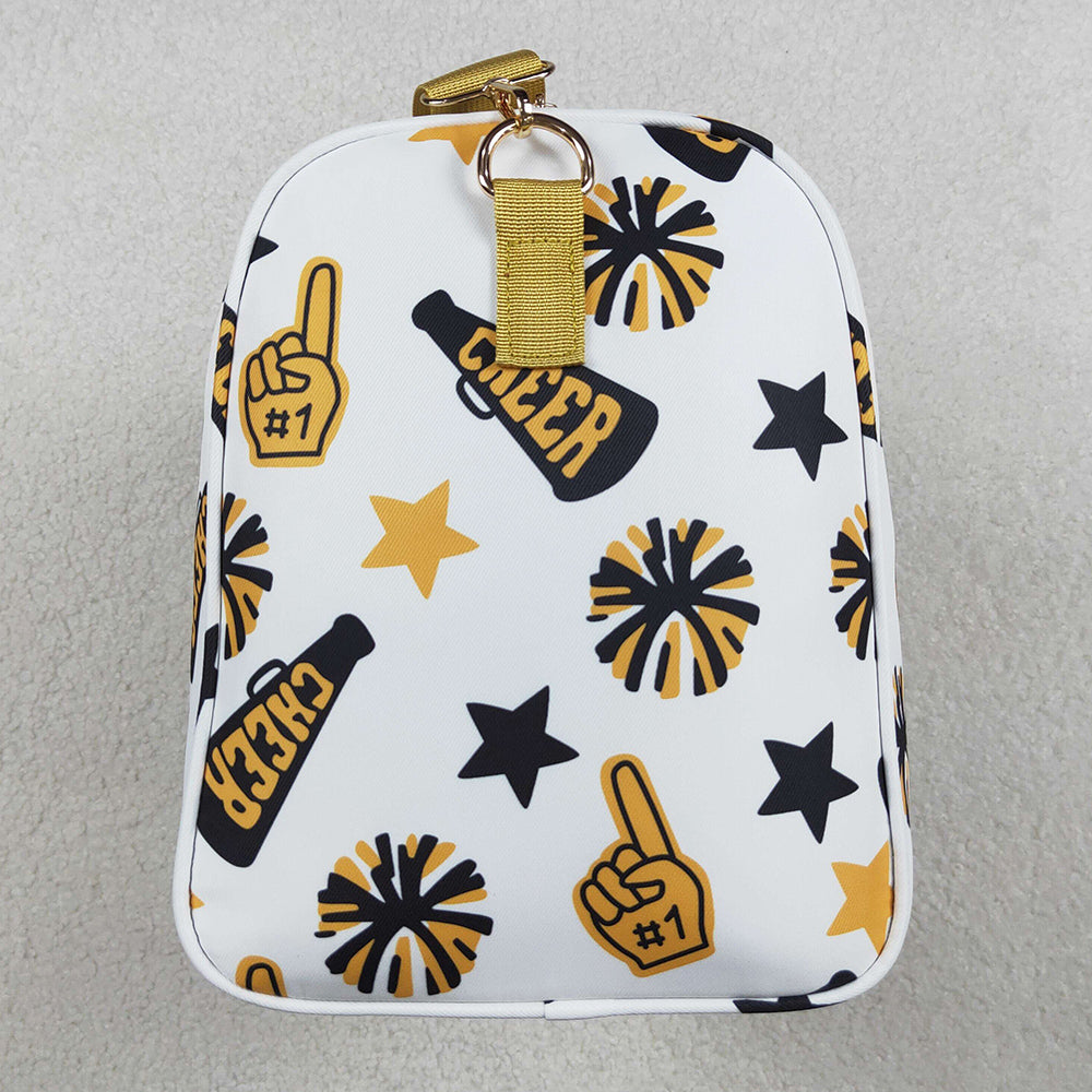 Adult Children Kids Bags Black Gold Cheer Zipper Gym Bags BA0370 10.20