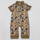 Baby Boys Rompers Khaki Camo Hunting Button Footie Rompers SR3638 1.8