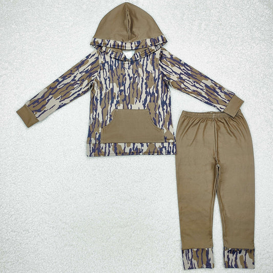 Baby Boys Clothes Bottomland Camo Hooded Top Pants Clothes Sets BLP0961