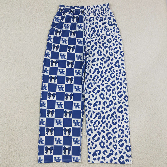 Adult Women Pants Bows Kentucky Leopard Team Pockets Flare Pants Bottom P1114
