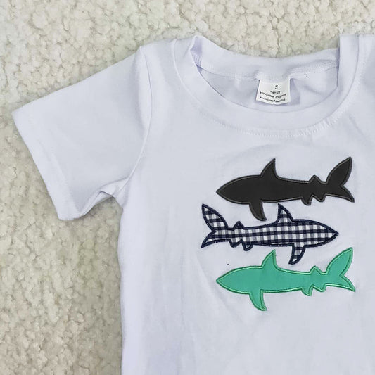 Wholesale Baby Boy Clothes Set Summer Boutique Kids Clothes Embroidery Outfit A8-23