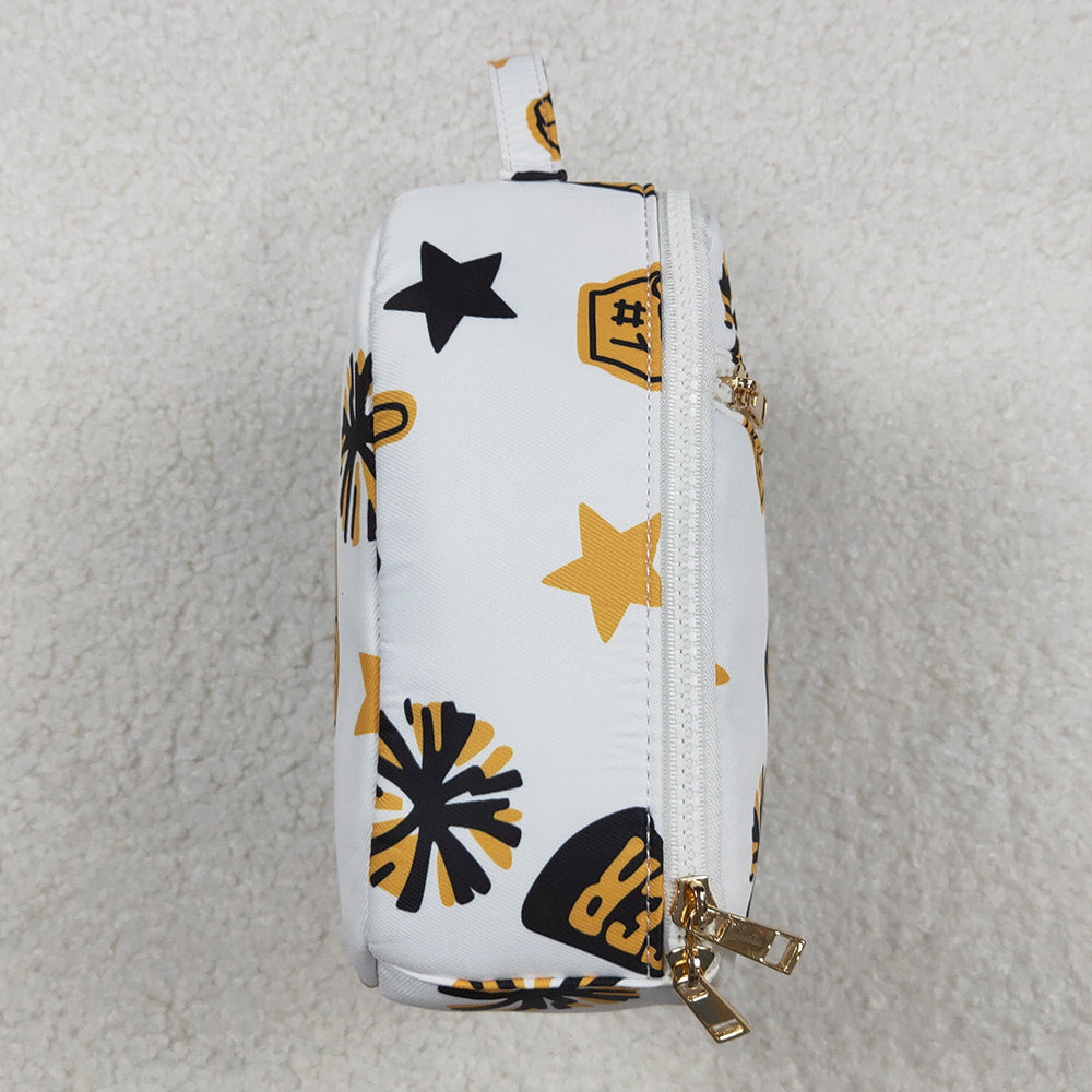 Baby Kids Bags Black Gold Cheer Zipper School Lunch Boxes BA0362 10.20