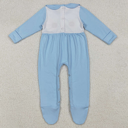 Baby Infant Boys Rompers Embroidery Pumpkins Turkey Thanksgiving Fall Footed Rompers LR2561 10.2