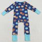 Baby Girls Rompers Long Sleeves Colorful Pumpkins Zipper Pant Rompers LR2364 7.18