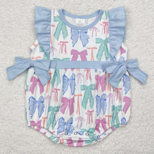 Baby Infant Girls Rompers Colorful Bows Spring Rompers SR2027