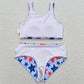 Baby Infant Girls Swimsuits Stars 4th Of July 2pcs Swimsuits S0228