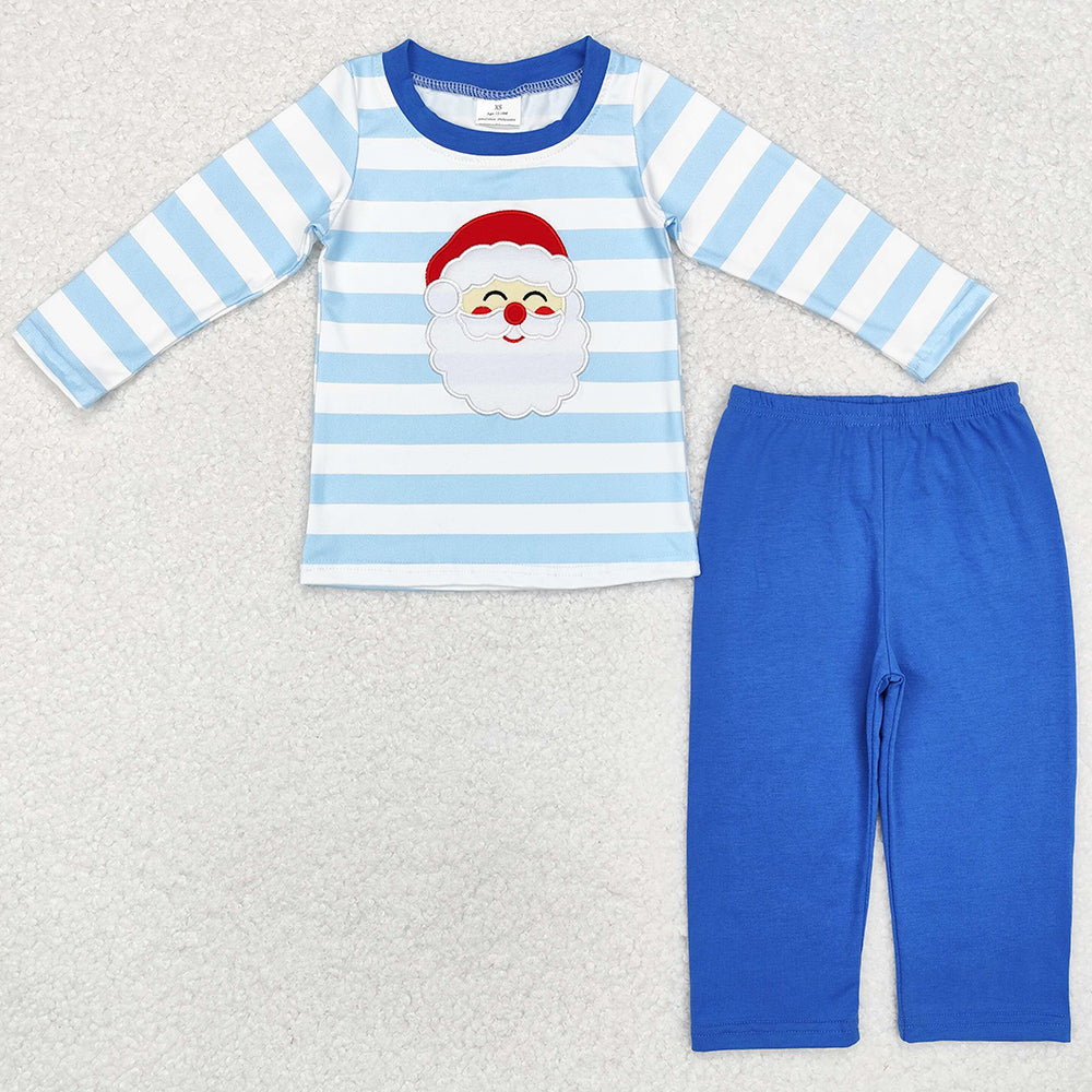 Baby Boys Clothes Christmas Stripes Santa Claus Top Pants Sets BLP0810