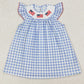 Baby Girls Dress 4th Of July Flags Knee Length Dresses Girls Smocked Dress GSD1817