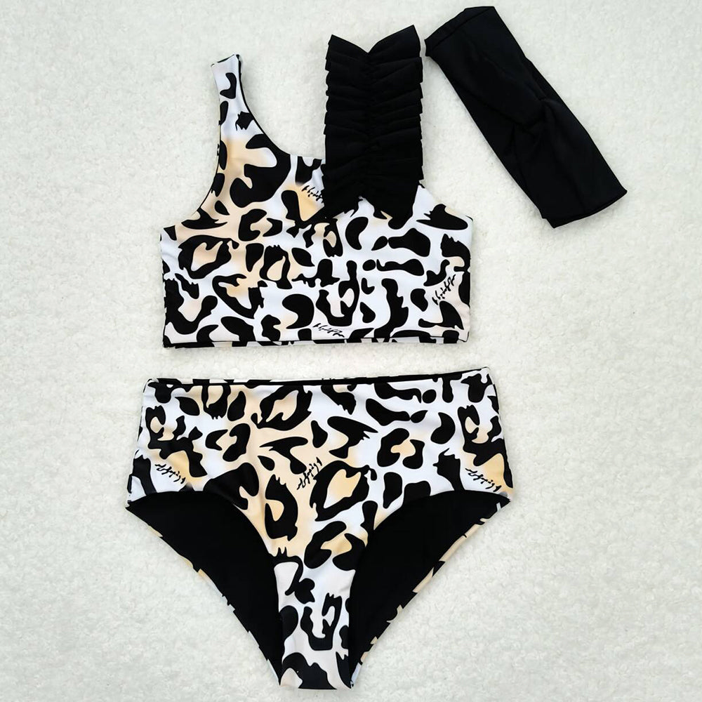 Baby Infant GirlsSwimsuits Leopard Print 3pcs Swimsuits S0223