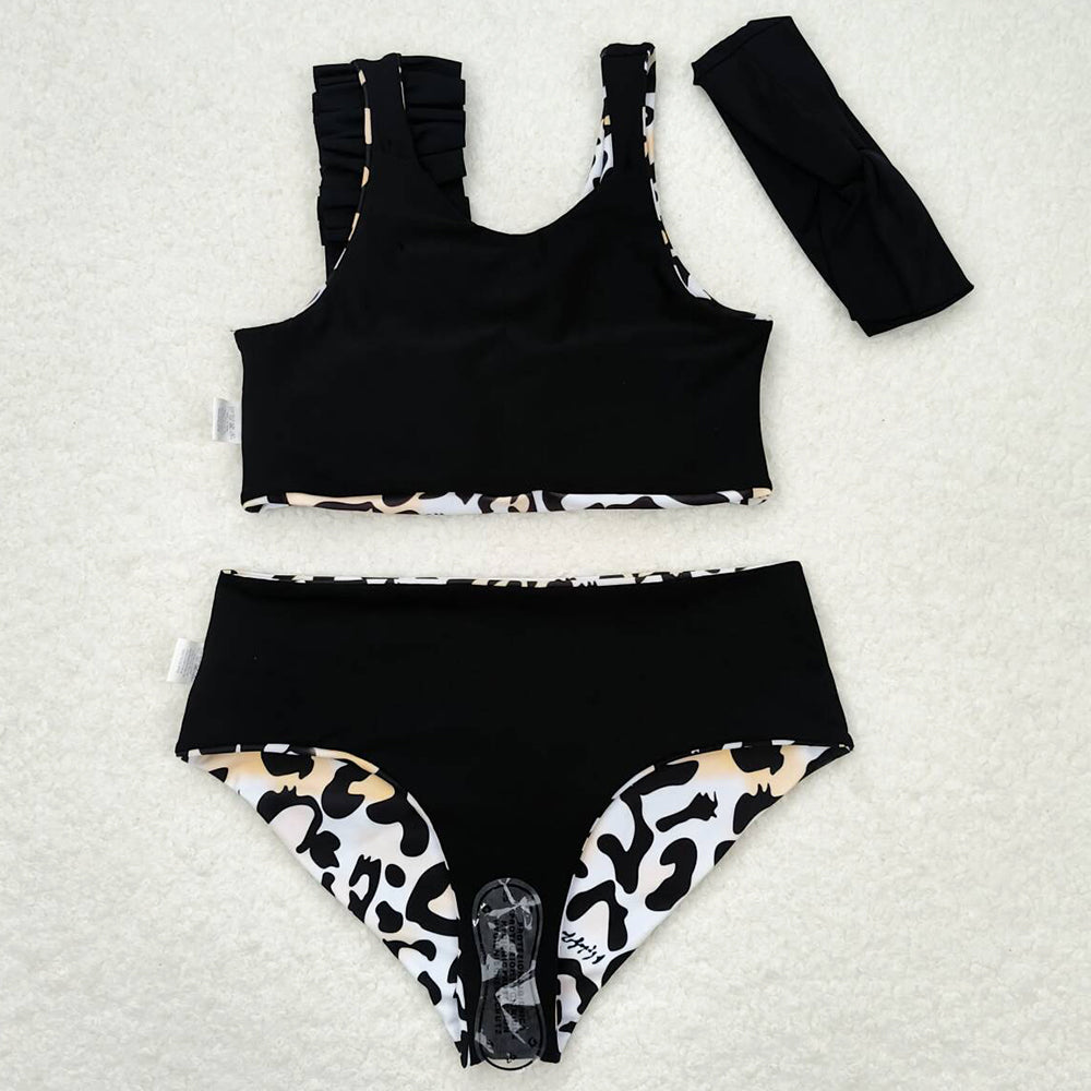 Baby Infant GirlsSwimsuits Leopard Print 3pcs Swimsuits S0223