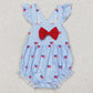 Infant Baby Girls Rompers Blue Stripe Flags Bow 4th Of July Rompers SR2921 3.24