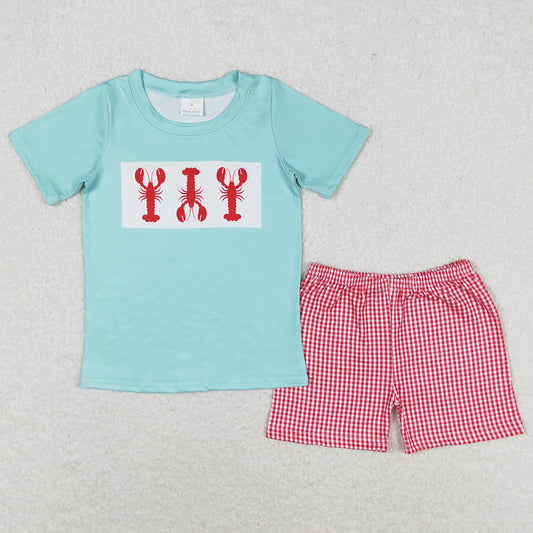 Baby Boys Clothes Crawfish Short Sleeve Tee Shirt Shorts Sets BSSO0597