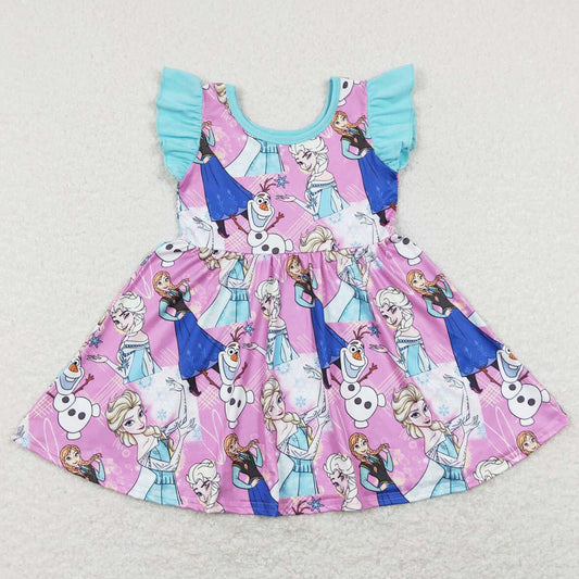 Hot Sale Baby Girls Dress Knee Length Dresses GSD0764