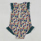 Baby Girls Swimwear Dark Green Ducks Deer Camo Ruffle Swimsuits S0598 1.1